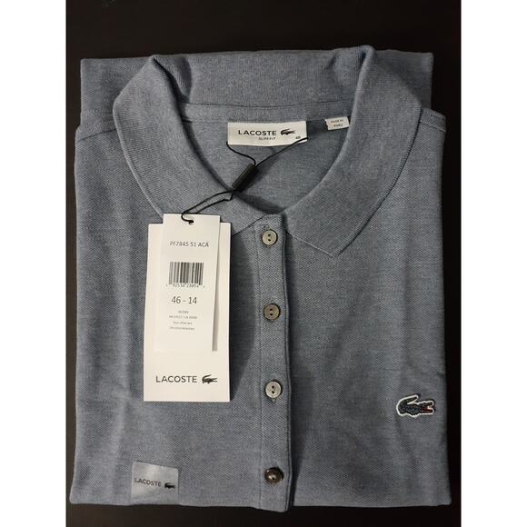 Lacoste Women's Legacy Short Sleeve Slim Fit Stretch Pique Polo Shirt Grey 14 - Picture 1 of 1